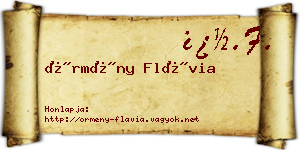Örmény Flávia névjegykártya
